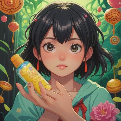 A comforting scene featuring hands applying a hydrating lucky cream, gentle light reflecting off the cream's texture, vibrant packaging with symbols of luck, an inviting bathroom setting with soft towels and soothing decor, lush greenery in the background, warm colors, 4k