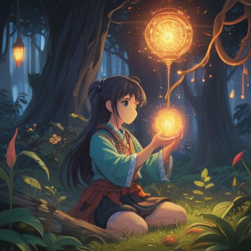A mystical scene depicting a small hand gently cradling a glowing, symbolic object, ethereal light emanating from the object, enchanting details illustrating spiritual symbols around, soft focus on the surroundings, serene atmosphere, vibrant colors, engaging composition, 4k