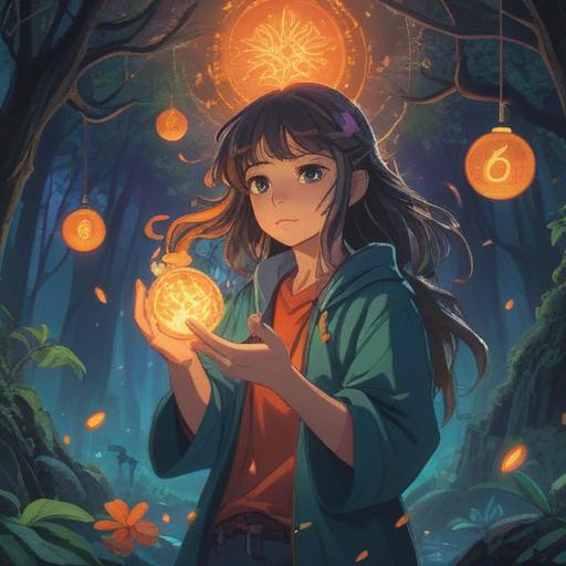 A serene nature scene depicting a person experiencing an itching sensation in their hands, surrounded by glowing energy symbols representing spiritual signs, ethereal light illuminating the surroundings, a sense of calm and positivity, lush greenery in the background, vibrant colors, harmonious atmosphere, 4k