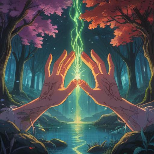 A mystical scene depicting the concept of hand itching symbolizing a spiritual message, ethereal light illuminating a pair of hands, vibrant energy radiating from the fingertips, symbolic elements representing intuition and guidance, serene background with soft colors and dreamy textures, a sense of connection to the spiritual realm, 4k