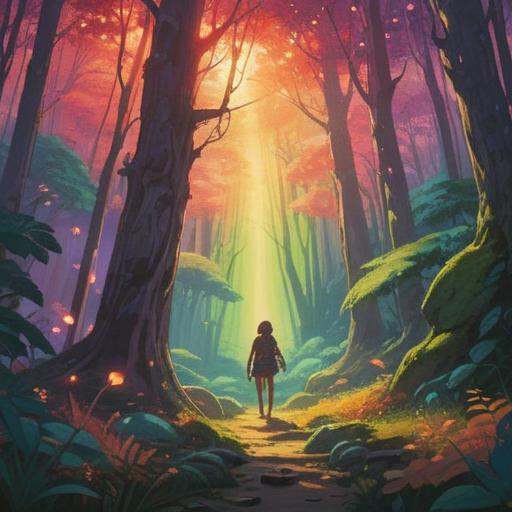 A serene scene depicting a person surrounded by a warm, glowing aura, ethereal light filtering through a tranquil forest, soft whispers of nature, symbolic representations of protection and guidance, gentle pastel colors, a sense of peace and safety enveloping the individual, harmonious connection to the universe, uplifting spiritual symbols in the air, 4k