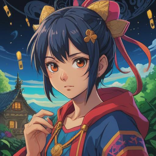 A captivating illustration of a lucky charm symbolizing connections with an alluring country, vibrant colors, intricate designs, cultural motifs, harmonious elements, enchanting landscapes, a sense of adventure, personal stories intertwined, 4k