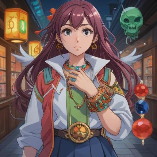 A vibrant illustration of a charming lucky accessory that symbolizes positive change when interrupted, featuring a beautifully designed charm bracelet with colorful gemstones, sparkling charms representing good fortune, a serene background showcasing a sunny day, subtle glowing effects around the accessory, enchanting atmosphere, detailed textures, uplifting energy, 4k