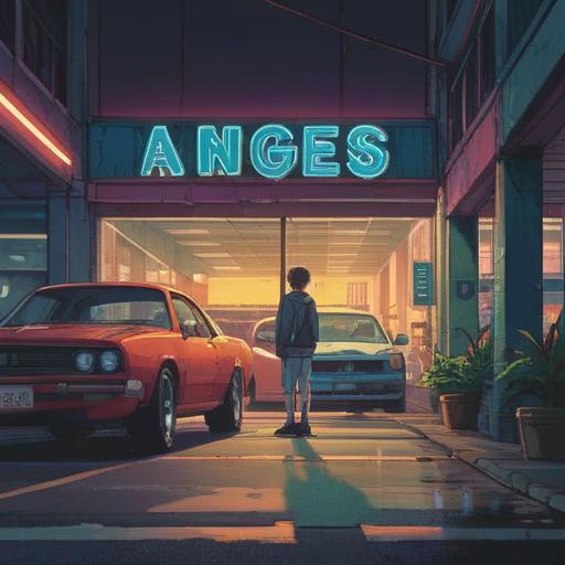 A serene scene depicting a person standing in front of a car dealership, contemplating their decision, the timing illuminated by soft, ethereal light, symbols of spiritual significance surrounding the scene, reflecting on personal growth and transformation, a mix of hope and uncertainty, atmospheric clouds in the background suggestive of a journey ahead, 4k