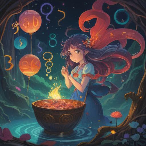 A mystical representation of birthday numbers as spiritual signs, vibrant colors, symbolic patterns, ethereal atmosphere, numerology elements intertwined with nature, serene environment, glowing numbers in the sky, enchanting light effects, 4k