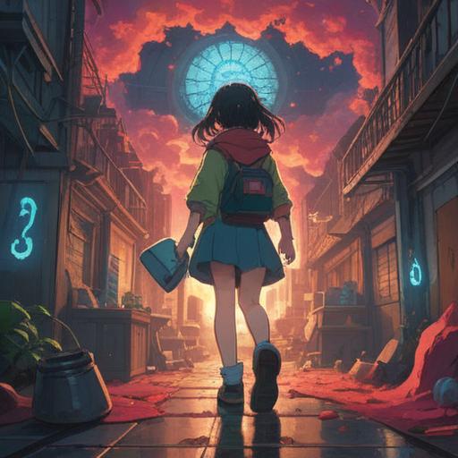 A dramatic scene depicting a near-miss experience, bright light illuminating the moment, intense emotions of realization and hope, a figure standing at a crossroads, symbolic representations of guidance and protection in the background, ethereal elements suggesting spiritual awakening, 4k