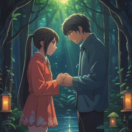 A serene and uplifting scene depicting the concept of apology as a spiritual gesture, two figures engaged in a heartfelt conversation, soft light illuminating their expressions, surrounded by ethereal symbols of forgiveness and growth, nature in the background reflecting harmony, warm colors evoking a sense of peace and reconciliation, a gentle breeze carrying leaves symbolizing renewal, 4k