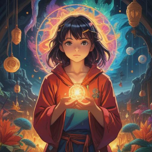 A serene and uplifting illustration, depicting a person surrounded by light, symbols of spiritual growth, a sense of relief and liberation, vibrant nature in the background, soft pastel colors, ethereal glow, peaceful facial expression, surrounded by butterflies and flowers, 4k