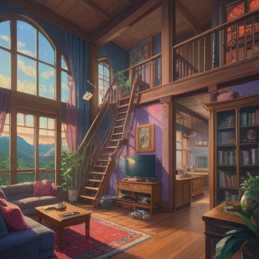 A serene and cozy family home, subtle tension in the air, ethereal light filtering through the windows, hints of clutter suggesting emotional weight, spiritual symbols faintly visible, inviting yet overwhelming atmosphere, soft shadows, 4k