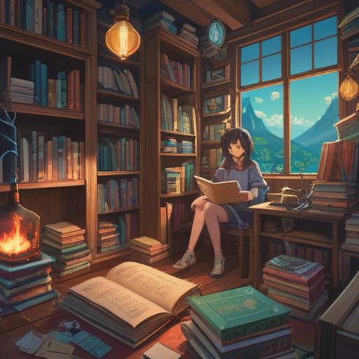 A visually engaging scene depicting a collection of diverse knowledge, stacks of books organized neatly, digital devices showing infographics, people discussing ideas passionately in a bright, modern workspace, collaborative atmosphere, harmonious colors, clear communication, 4k