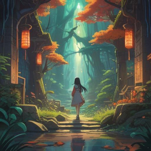 A serene and uplifting scene depicting a delicate, glowing charm symbolizing spiritual luck, surrounded by soft light and ethereal elements, a tranquil nature background with gentle flowing water and vibrant greenery, invoking feelings of peace and contentment, harmonious energy, intricate details on the charm, conveying positivity and protection, 4k