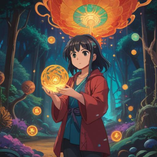 A serene and contemplative scene depicting a person experiencing jealousy, surrounded by ethereal light, soft spiritual symbols in the background, vibrant colors representing emotions, the individual reflecting on their feelings, a tranquil nature setting, symbolizing growth and self-discovery, harmonious balance, 4k