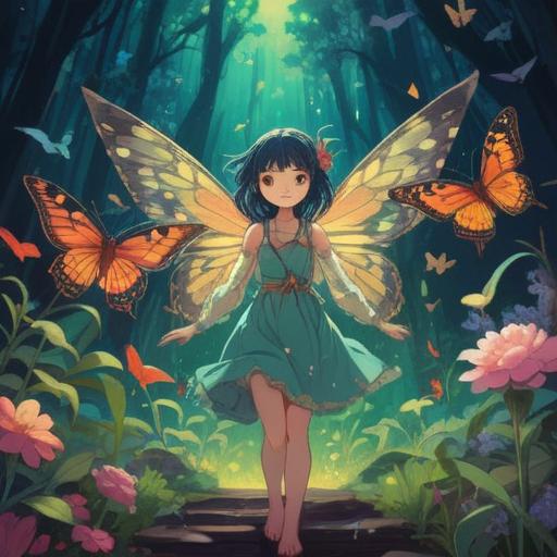 A spiritual representation of jealousy transformed into a positive sign, ethereal light illuminating the scene, symbolic elements like butterflies and blooming flowers, serene expression on a person's face, vibrant colors reflecting inner peace, mystical aura surrounding the figure, harmonious balance between emotions, deep connection with nature, 4k