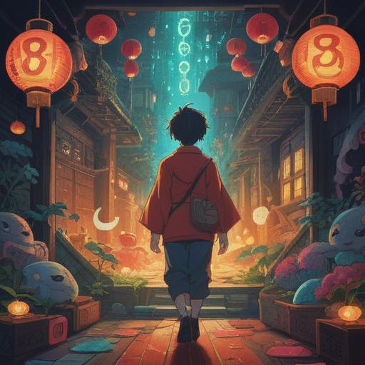 A serene and uplifting illustration of a person surrounded by symbols of good fortune, vibrant lucky numbers prominently displayed, a sense of transformation and positivity in the air, bright colors, hopeful expressions, magical elements in the background, inspiring atmosphere, 4k