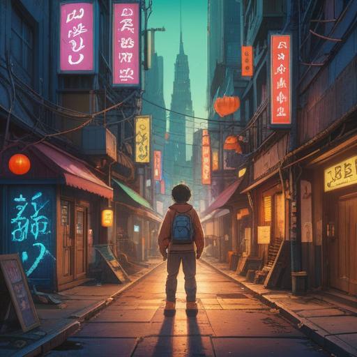 A hopeful scene of a person standing at a crossroads, surrounded by signs of past failures, a bright light shining down on them symbolizing new opportunities, a small four-leaf clover in their hand representing luck, vibrant colors, uplifting atmosphere, detailed background, inspiring expressions, 4k