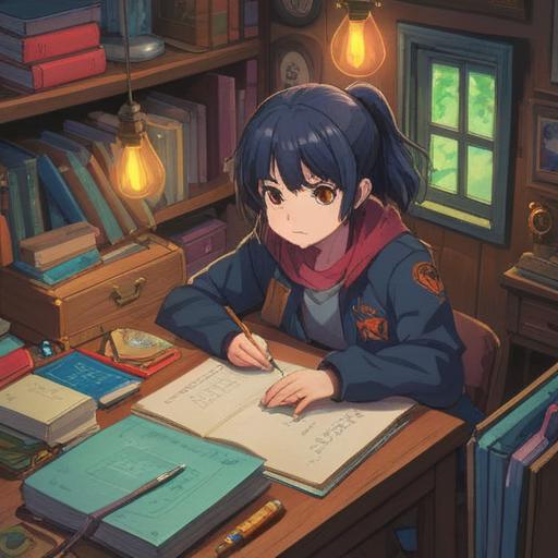 A collection of diverse items neatly organized on a desk, various stationery tools like pens and notebooks, piles of documents showcasing summarization, a cup of coffee nearby, a warm afternoon light filtering through the window, inviting and productive atmosphere, detailed textures, harmonious color palette, 4k