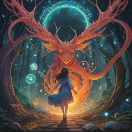 A spiritual depiction of attachment, intricate symbolism, ethereal atmosphere, diverse emotions, intertwining energies, luminous light, representation of connections, serene landscape, characters embodying devotion and longing, 4k