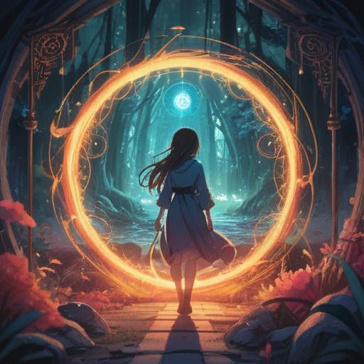 A spiritual representation of the concept of attachment, ethereal atmosphere, glowing light symbols, gentle connection between souls, vibrant energy flow, peaceful surroundings, harmonious balance, insightful expression, deep emotional resonance, 4k