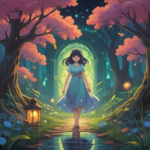 A serene and uplifting scene depicting spiritual signs of self-improvement, ethereal light illuminating a path, symbols of growth and transformation, gentle nature surrounding, calming colors, inspiring atmosphere, open horizon, mystical elements, 4k