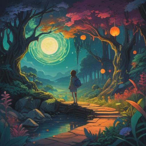 A serene and contemplative scene depicting an individual in a tranquil environment, embracing self-improvement and personal growth, vibrant energy swirling around, ethereal light illuminating pathways, symbols of spiritual awakening in the background, subtle reminders of introspection, lush greenery, a gentle breeze, harmony and balance, emphasizing the importance of listening to inner guidance, 4k