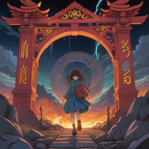 A visually striking representation of spiritual innovation being hindered, warning signs illustrated prominently, elements symbolizing obstacles like barriers and caution signs, a mystical atmosphere surrounding the scene, contrasting light and shadow to emphasize the tension, thought-provoking imagery, 4k