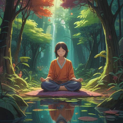A serene and uplifting scene depicting the concept of