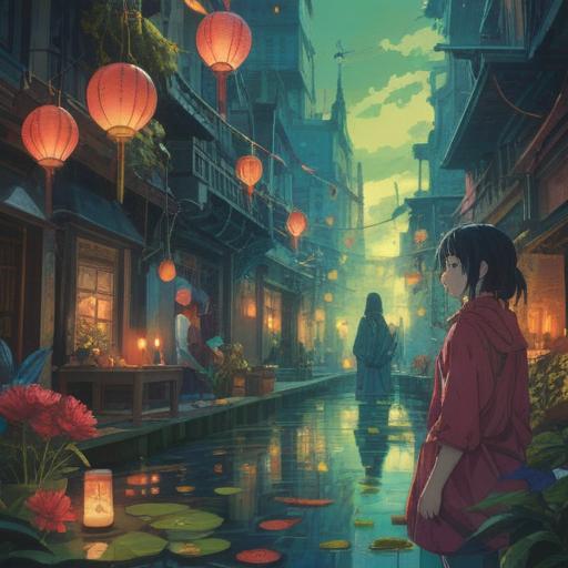 A serene and contemplative scene, a person standing alone at a vibrant social gathering, subtle aura surrounding them, reflections of inner thoughts and feelings, soft light filtering through trees, gentle breeze creating a sense of isolation yet peacefulness, symbolic imagery of self-discovery, ethereal elements suggesting a spiritual journey, warm colors, inviting atmosphere, 4k