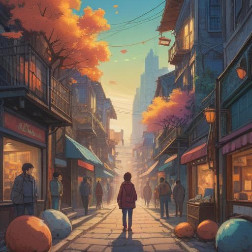 A serene landscape depicting a person standing alone in a crowd, ethereal light shining down, subtle aura surrounding the individual, contrasting vibrant colors of the group, foreboding yet enlightening atmosphere, symbols of spiritual signs subtly integrated in the background, introspective expression on the person's face, 4k