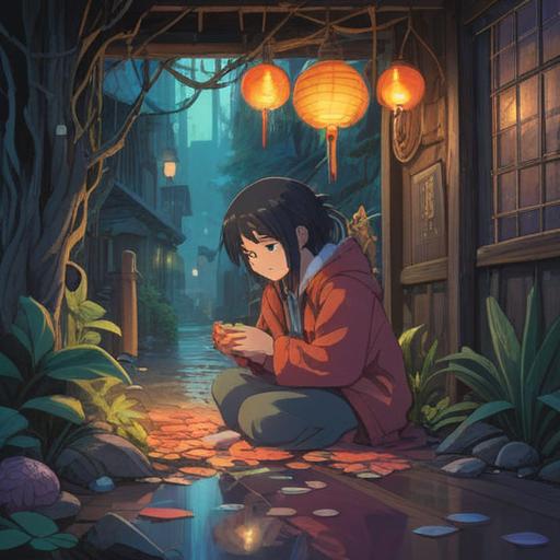 A reflective scene featuring a person holding a unique lucky charm, subtle feelings of sadness and introspection, soft lighting creating a calm atmosphere, the charm glowing gently in their hand, surrounded by gently blurred backgrounds of everyday life, capturing the essence of self-acceptance and hope, emotional depth, personal growth, 4k