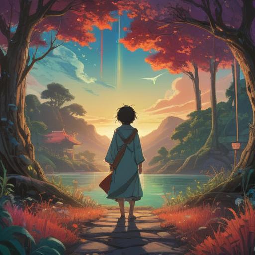 A contemplative scene depicting a person feeling misunderstood, serene expression, surrounded by ethereal light, symbolic representations of inner strength, spiritual growth, gentle aura, nature elements intertwining with the character, capturing emotional depth, 4k