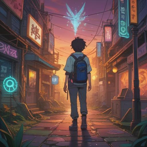 A vibrant illustration depicting a person standing at a crossroads, surrounded by symbolic signs representing different land qualities, ethereal light glowing around them, spiritual symbols like feathers and crystals floating in the air, a gentle warning atmosphere, diverse landscape elements contrasting with each other, emotions of uncertainty and awareness, 4k