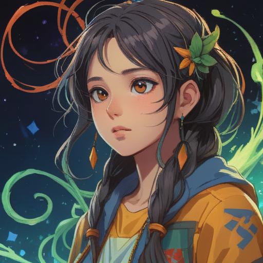 A self-centered person surrounded by vibrant energy, radiating positive spiritual symbols, engaged in a moment of reflection, ethereal light illuminating their aura, contrasting dark and bright elements, serene yet dynamic atmosphere, mystical nature elements in the background, 4k