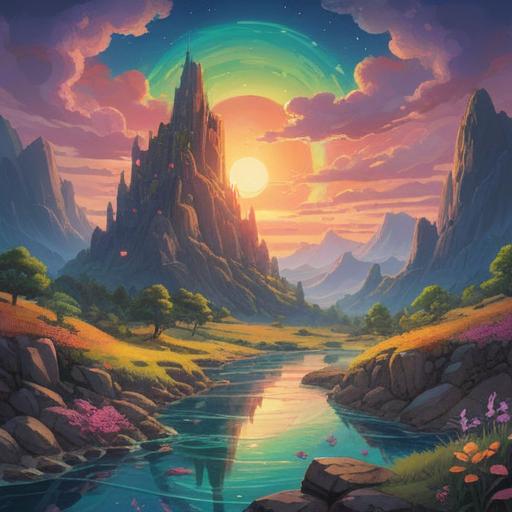 A spiritual interpretation of tinnitus, a serene landscape with ethereal light, two ears glowing softly, symbols of energy flow and awareness, a connection to higher self, calming colors, tranquil ambiance, mystical elements, 4k