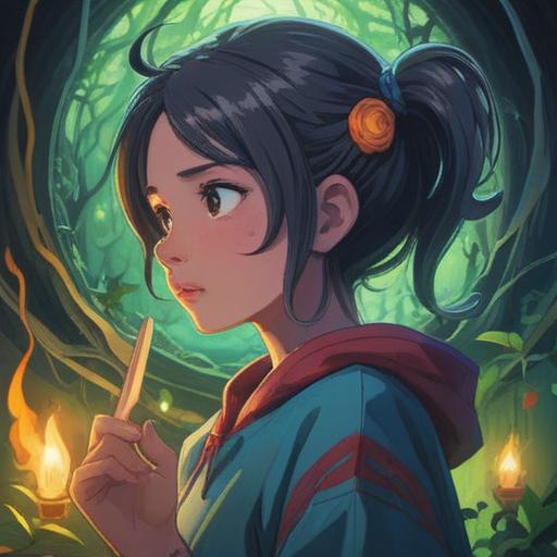 A serene and mystical scene depicting a person holding their right ear with a contemplative expression, ethereal light surrounding them, symbolic representations of spiritual signs like feathers and crystals, soft colors, tranquil atmosphere, nature background, vibrant energy flow, 4k