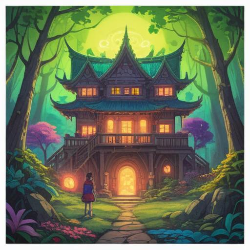 A surreal illustration of a lucky charm for tinnitus relief, vibrant colors, whimsical design, depicting calming sounds, a glowing amulet radiating soothing light, surrounded by abstract sound waves, ethereal atmosphere, nature elements intertwined, illustrative details, high-resolution