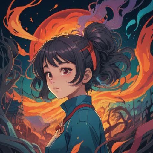 A surreal illustration depicting the concept of tinnitus, a rhythmic heartbeat echoing in a tranquil mind, vibrant colors representing awareness, gentle waves of sound flowing through a peaceful environment, abstract shapes symbolizing thoughts and realizations, an ethereal atmosphere, representing clarity and introspection, 4k