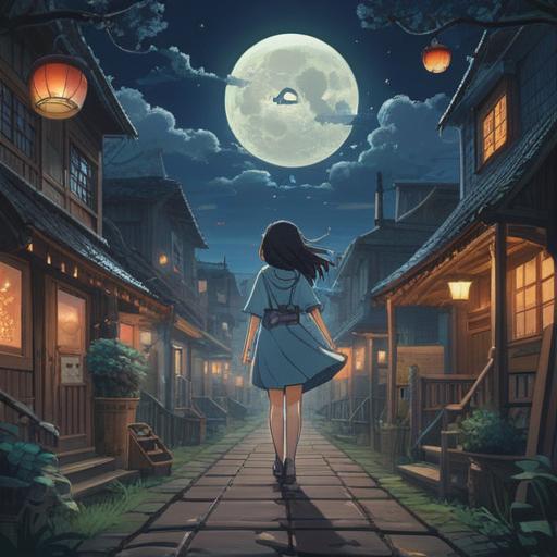 A mystical scene depicting the moment of midnight, soft glowing moonlight, a character experiencing ringing in their ears, surrounded by ethereal lights and shadowy figures, symbolic representations of spiritual signs, enigmatic atmosphere, detailed elements suggesting intuition and awareness, 4k