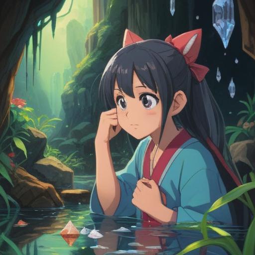 A serene and calming scene featuring a collection of lucky crystals known for alleviating ear pain, soft natural lighting, gentle reflections on the crystals, a subtle and peaceful atmosphere, delicate arrangement of amethyst, rose quartz, and clear quartz, surrounded by soothing greenery, inviting and tranquil composition, 4k