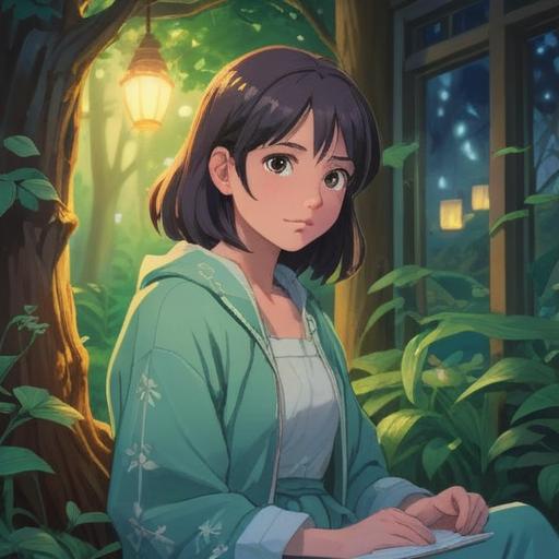 A serene scene depicting a person in a tranquil environment, gentle whispers surrounding them, ethereal light illuminating the area, subtle facial expressions indicating awareness, symbolic representations of spirituality, natural elements like trees and flowers, a feeling of connection with the unseen, peaceful atmosphere, mindfulness and introspection, 4k