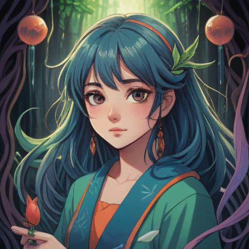 A serene and mystical illustration depicting the transformation of earlobes, ethereal glow, vibrant colors, symbolic connection to spiritual awakening, lush natural surroundings, calming atmosphere, detailed facial expressions, gentle light illuminating the scene, 4k