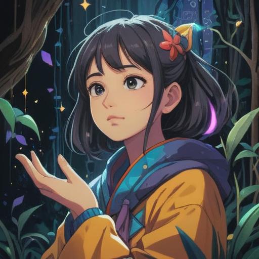 A serene illustration of a person touching their earlobe, thoughtful expression, surrounded by ethereal light, symbolic representations of spirituality and healing, nature elements like leaves and flowers, harmonious color palette, tranquil atmosphere, intricate details on the skin, soft glowing aura, 4k