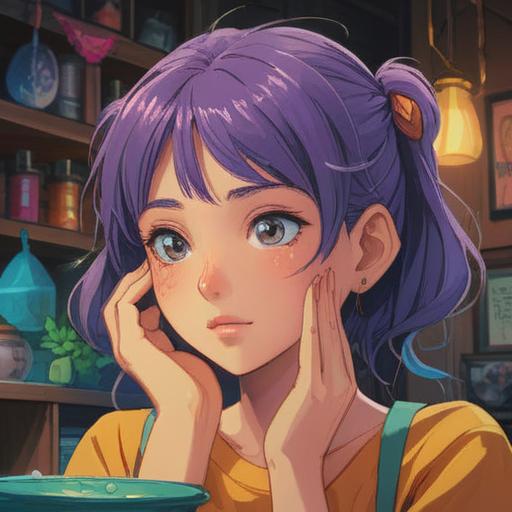 A detailed illustration of a person gently massaging their earlobe, soft and calming colors, comfortable home environment, various natural care products like oils and creams nearby, serene expression, peaceful setting, warm sunlight filtering through a window, informative and relaxed atmosphere, 4k