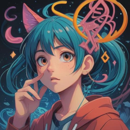 A close-up of an ear with a gentle hand scratching the earlobe, surrounded by mystical light, ethereal symbols floating in the air, serene atmosphere, hint of nature in the background, spiritual energy emanating from the ear, color palette of soothing blues and purples, 4k