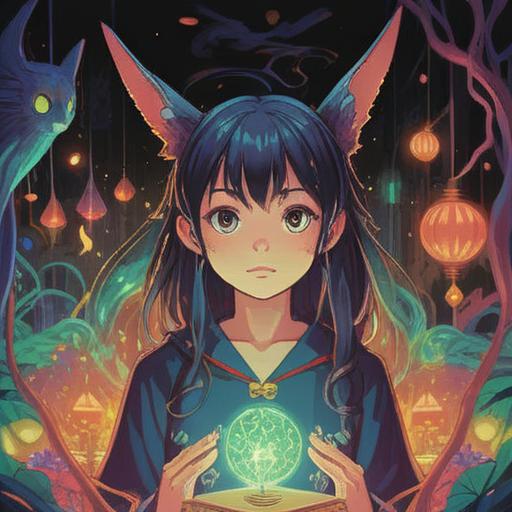 A serene and mystical scene depicting a person with small ears, surrounded by ethereal light, symbols of spirituality floating around, a calm and peaceful expression, harmonious nature elements in the background, soft glows indicating positive energy, dreamlike atmosphere, warm color palette, 4k