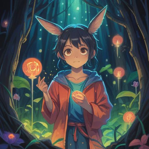 A vivid illustration depicting a person with glowing ears in a serene environment, surrounded by ethereal light, symbolic representations of spiritual signs, mystical colors reflecting heightened energy, a tranquil setting with nature elements, gentle breeze, serene expression on the person's face, 4k
