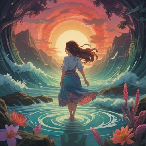 A mystical representation of the spiritual significance of hearing loss, ethereal light surrounding a serene figure, surrounded by soft waves of sound energy symbolizing fading auditory perception, tranquil atmosphere, imagery of connectedness to the universe, subtle color palette, 4k