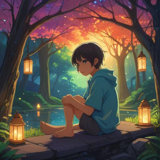 A serene scene depicting the concept of spiritual awakening, a person sitting peacefully in nature, surrounded by soft glowing lights, gentle whispers of nature, symbolic representations of clarity and insight, ethereal atmosphere, vibrant colors of dawn, harmonious connection with the universe, 4k