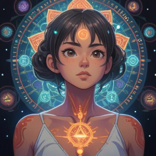 A serene illustration depicting a person lightly scratching their ear, surrounded by ethereal light, symbols of spirituality such as mandalas and chakras, calming colors, nature elements like trees and flowers, conveying a sense of inner peace and connection to the universe, 4k