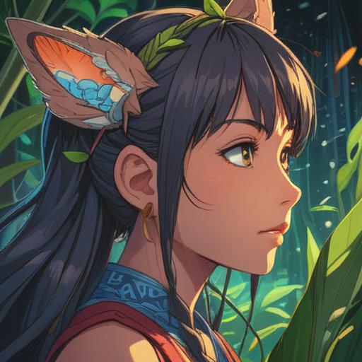 A mystical illustration of ears symbolizing spiritual meaning, intricate ear shapes representing different energies, natural elements surrounding the ears such as leaves and flowers, ethereal glow emanating from the ears, a serene environment conveying peace and enlightenment, vibrant colors reflecting the essence of spirituality, 4k