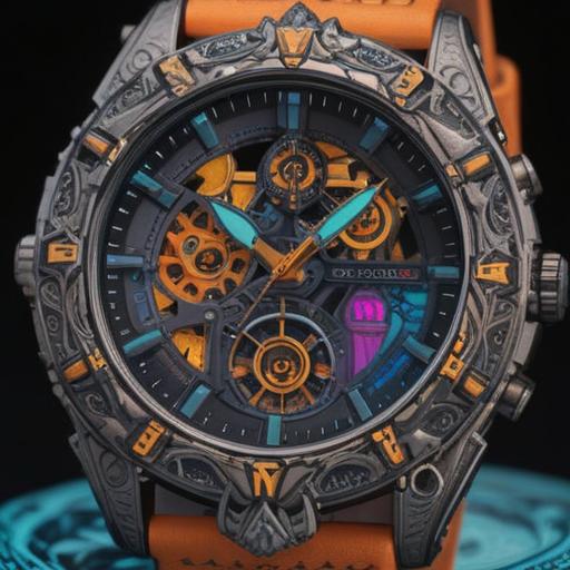 A spiritual shopping experience for selecting a watch, glowing energy around a watch display, positive aura radiating from timepieces, harmonious alignment of items, serene atmosphere, guided by inner intuition, subtle signs of good fortune, ethereal light illuminating the scene, focused on personal meaning, 4k